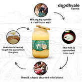 Premium A2 Buffalo Desi Ghee By Doodhvale.Com | Natural & Healthy Traditional Bilona Method, Pure Danedar Ghee Good For Cooking | (900ml) 30.4 Ounce | Jar Pack